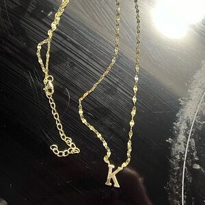 Gold “K” Necklace